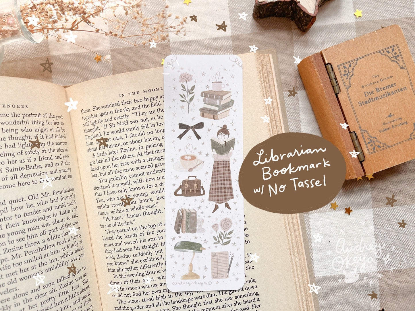 Librarian Bookmark | Aesthetic Bookmark w or w/o tassels