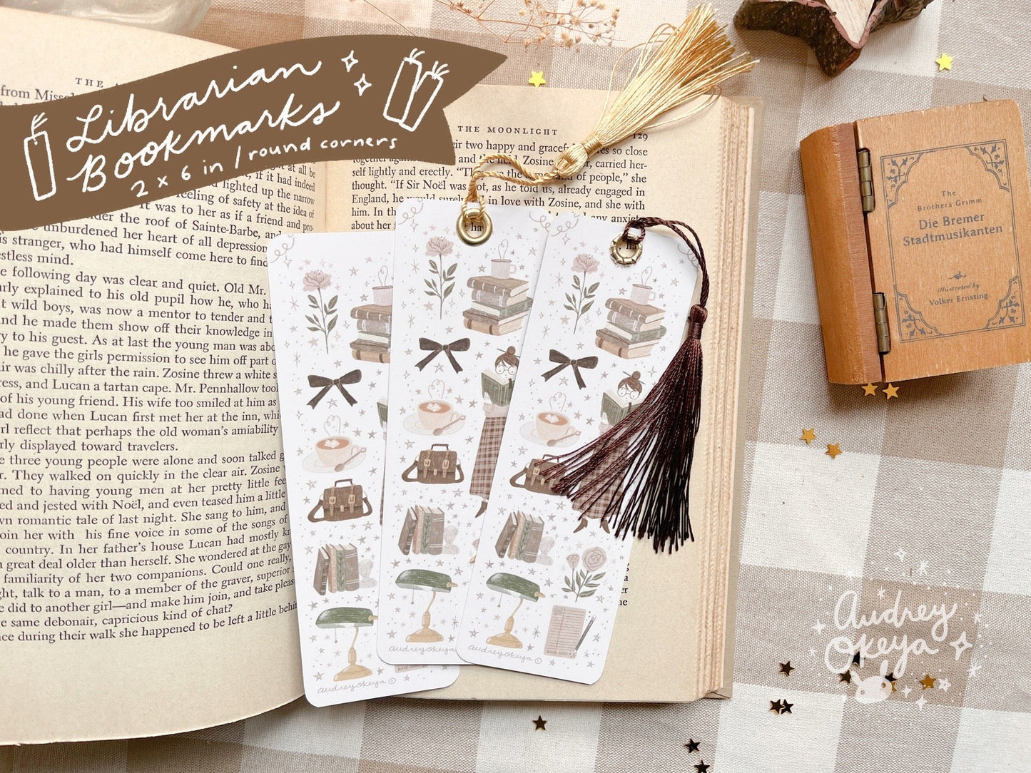 Librarian Bookmark | Aesthetic Bookmark w or w/o tassels