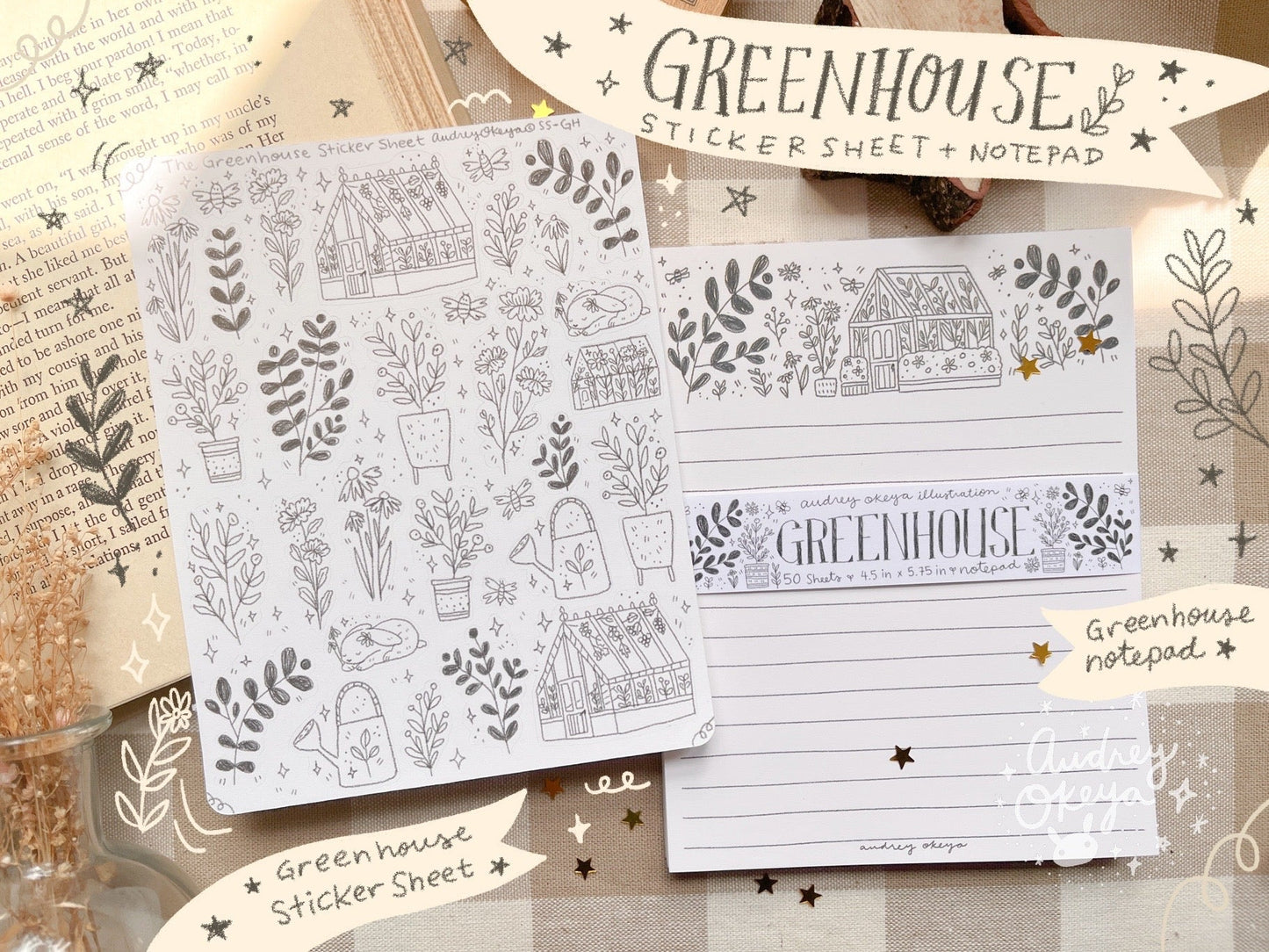 Greenhouse Notepad & Sticker Sheet