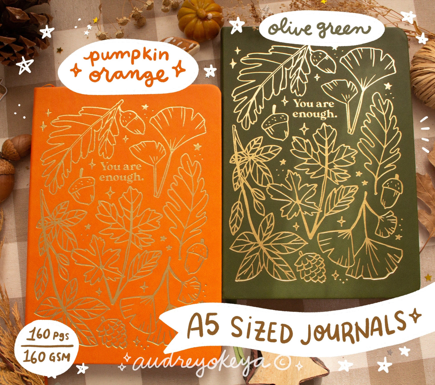 You are Enough Autumnal Journals | A5 and TN Travel Size