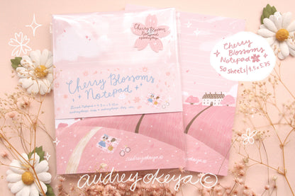 Cherry Blossoms Spring Sakura Memo Pad