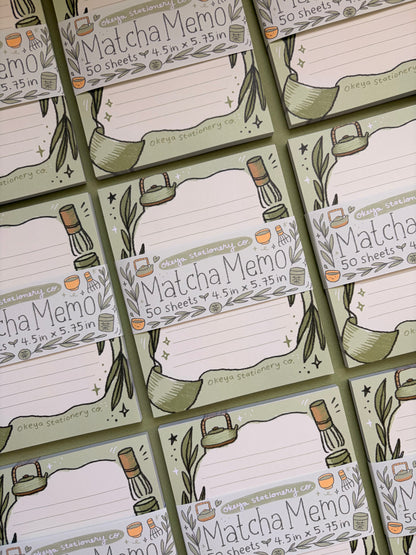 Matcha Notepad Memo Pad