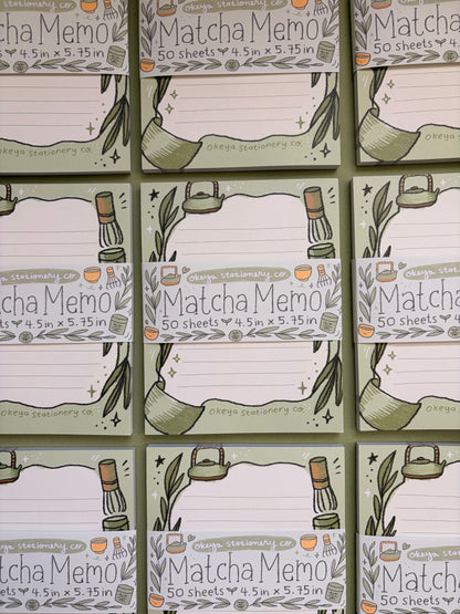 Matcha Notepad Memo Pad