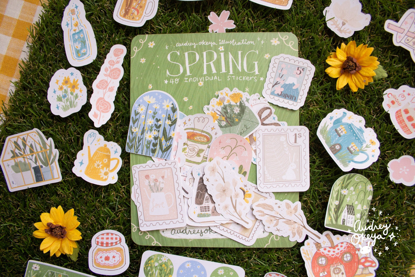 Spring Sticker Pack | 40 Die Cut Summer Stickers