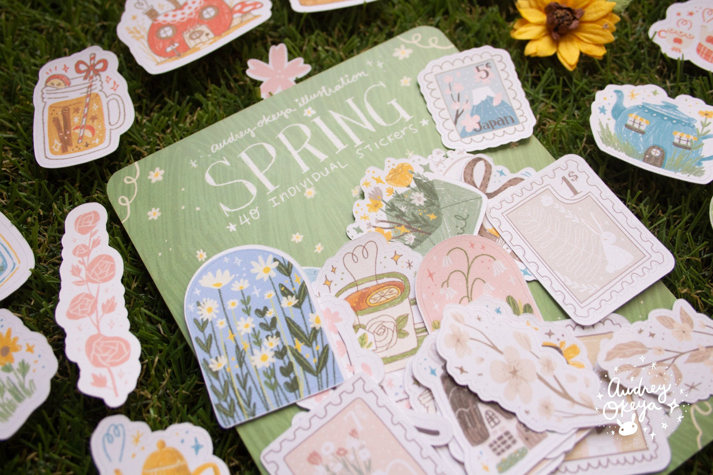 Spring Sticker Pack | 40 Die Cut Summer Stickers