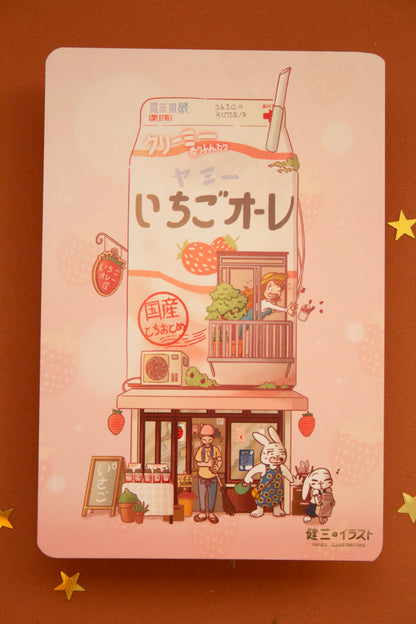 Strawberry Milk Apartment Art Print