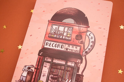 Springtime Record Store Art Print