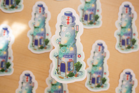 Ramune Marble House Waterproof Vinyl Sticker