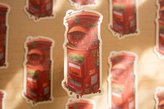 Cat's Postbox Waterproof Sticker