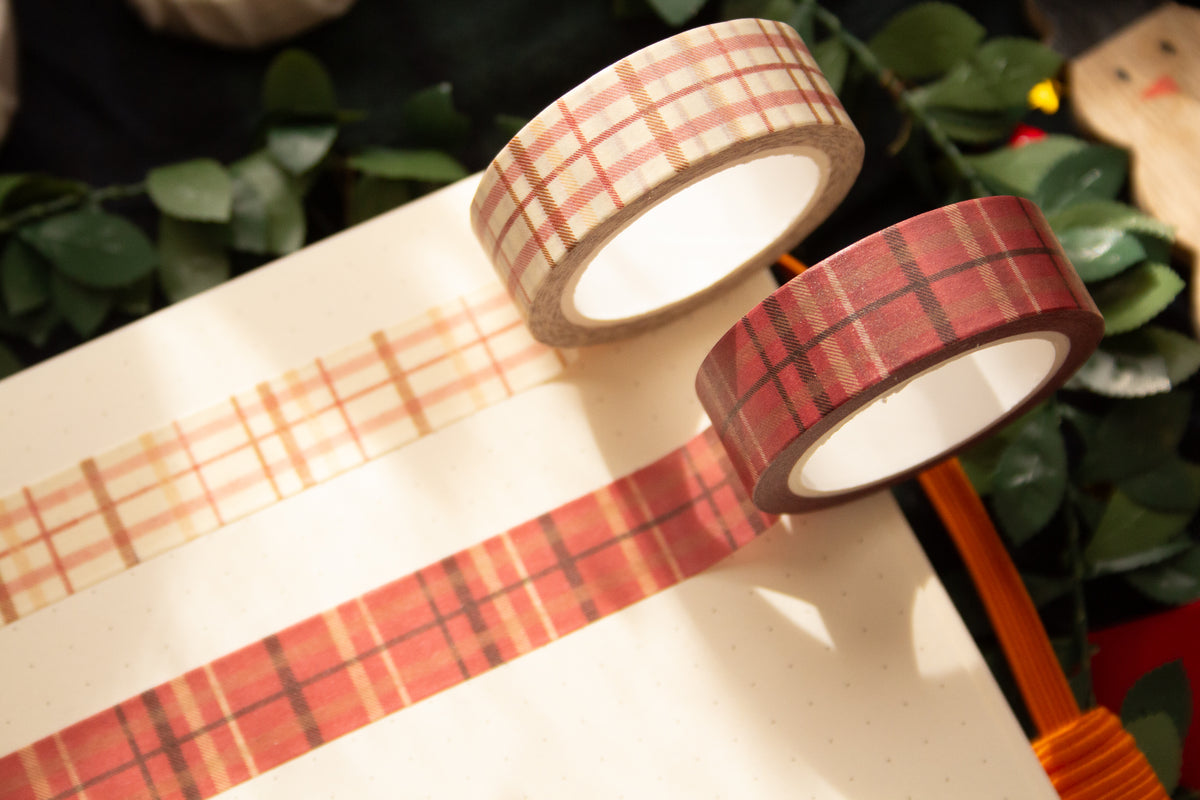 Gingham Christmas Holiday Washi Tape