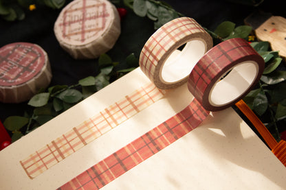 Gingham Christmas Holiday Washi Tape