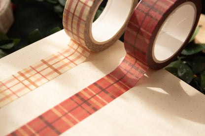 Gingham Christmas Holiday Washi Tape