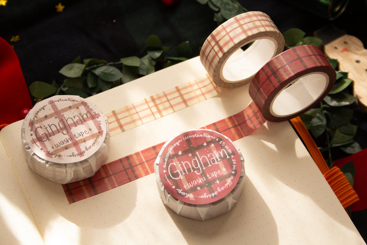 Gingham Christmas Holiday Washi Tape