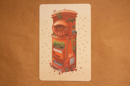 Cat's Postbox Art Print