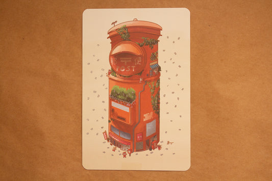 Cat's Postbox Art Print
