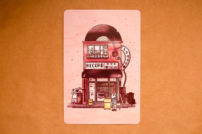 Springtime Record Store Art Print