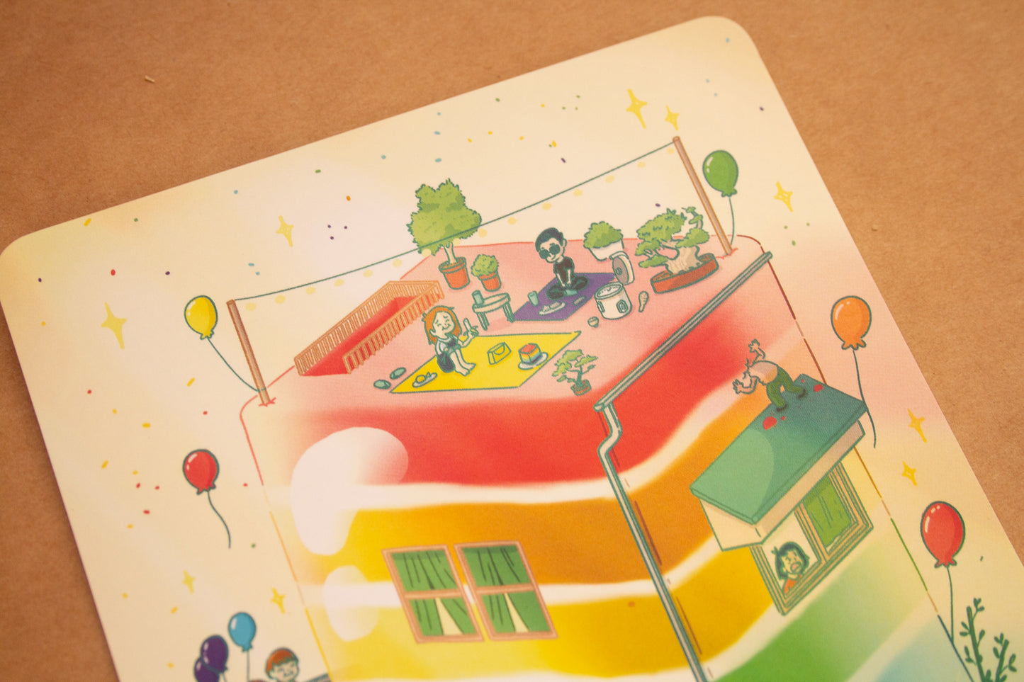 Rainbow Jello House Art Print