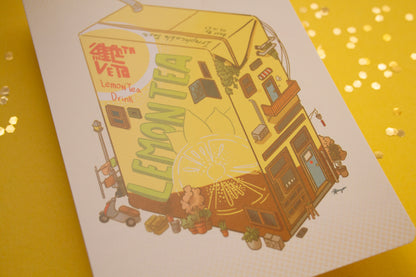Vita Lemon Tea House Art Print