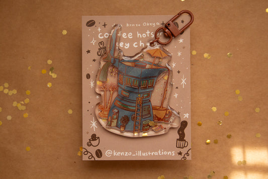 Coffee Hot Spring Keychain