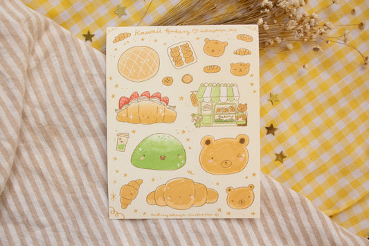 Kawaii Bakery Sticker Sheet