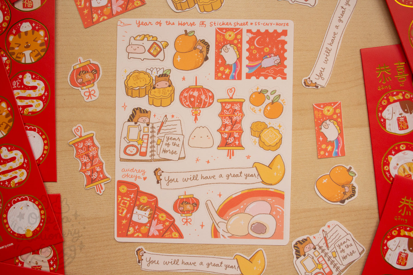 Year of the Horse | CNY Chinese New Year Sticker Sheets
