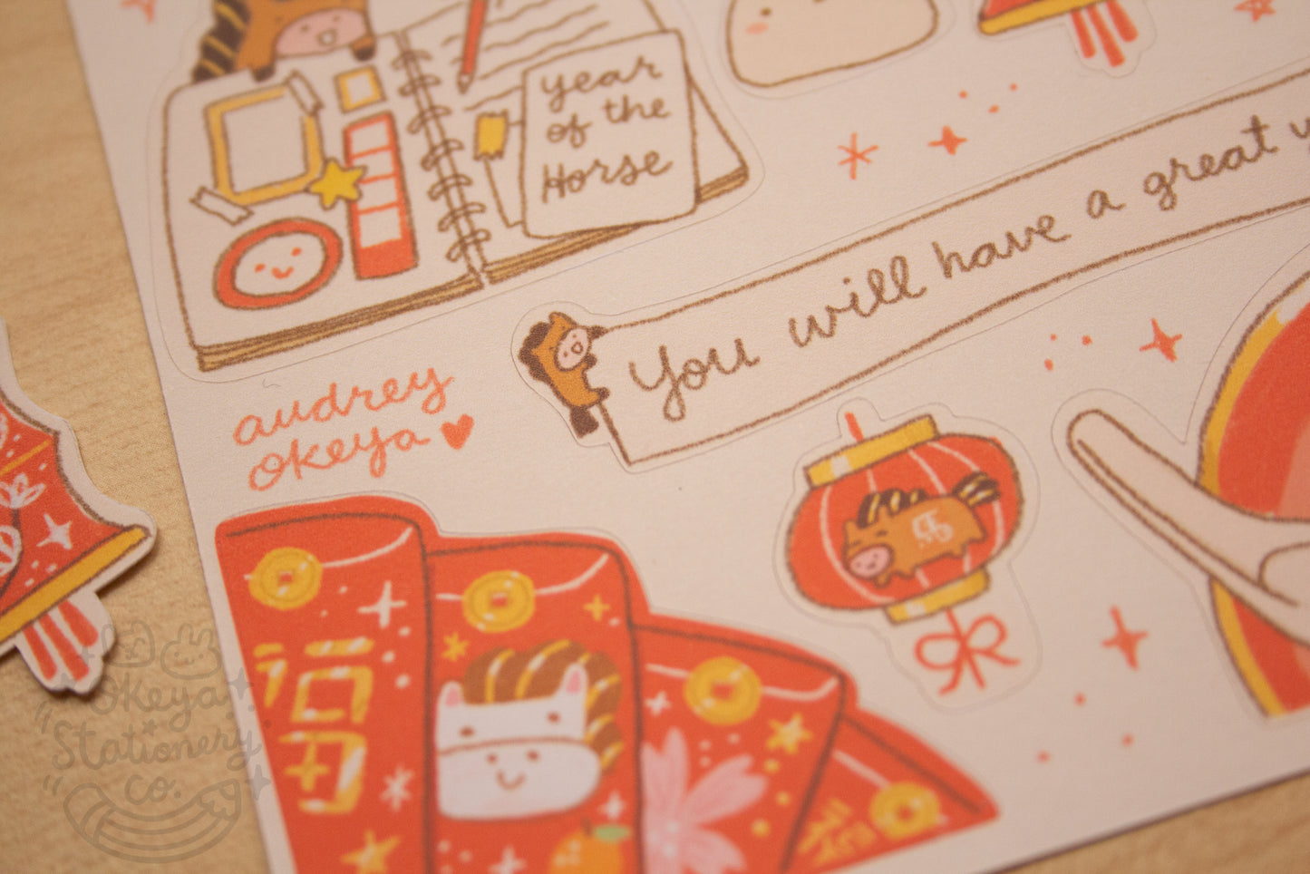 Year of the Horse | CNY Chinese New Year Sticker Sheets