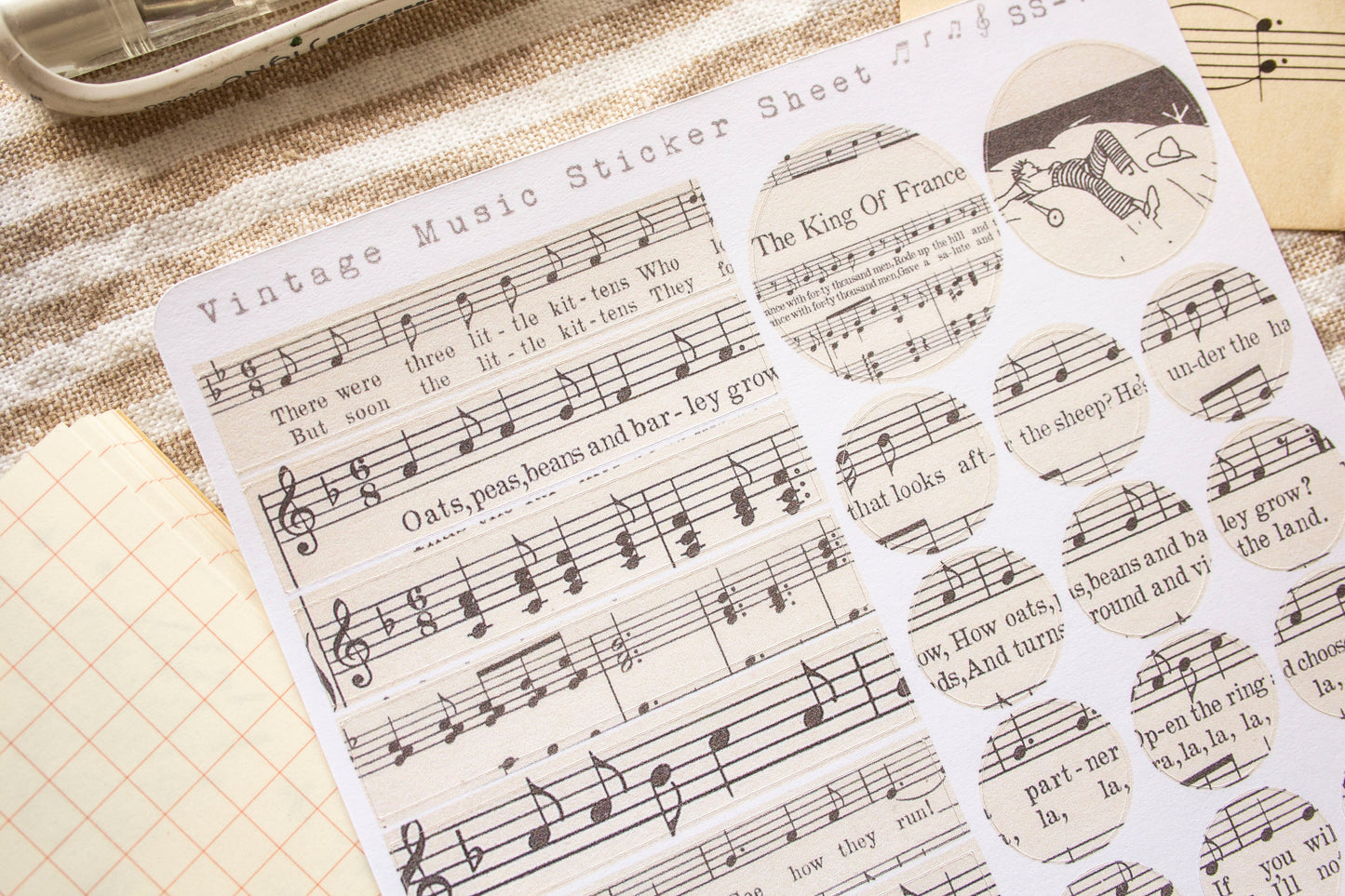 Vintage Music Sticker Sheet