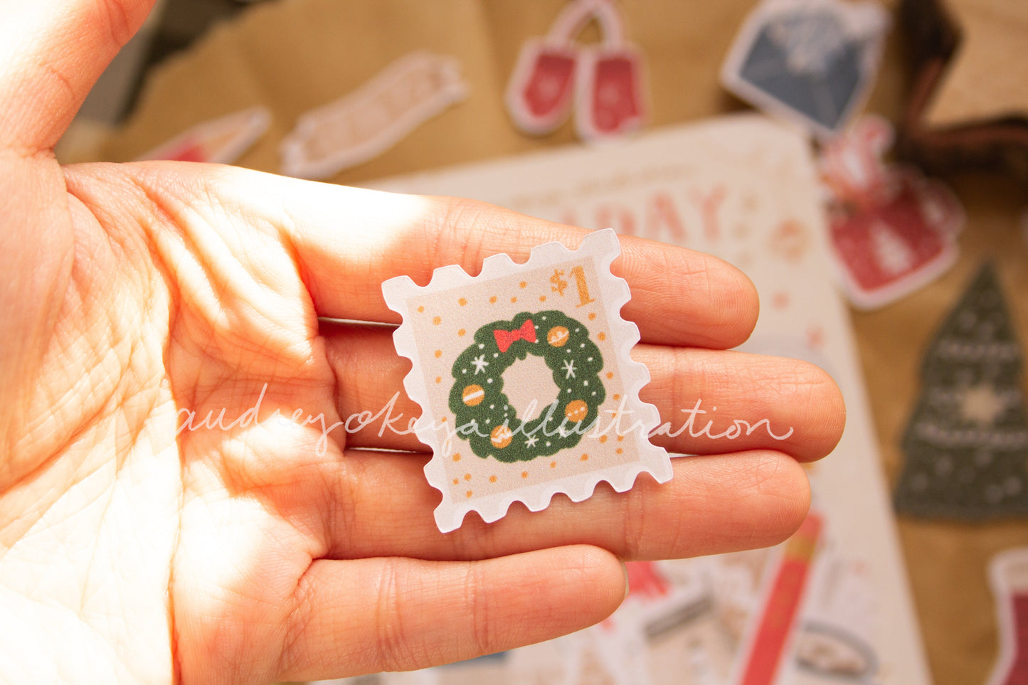 Holiday Christmas Die-Cut Sticker Flakes