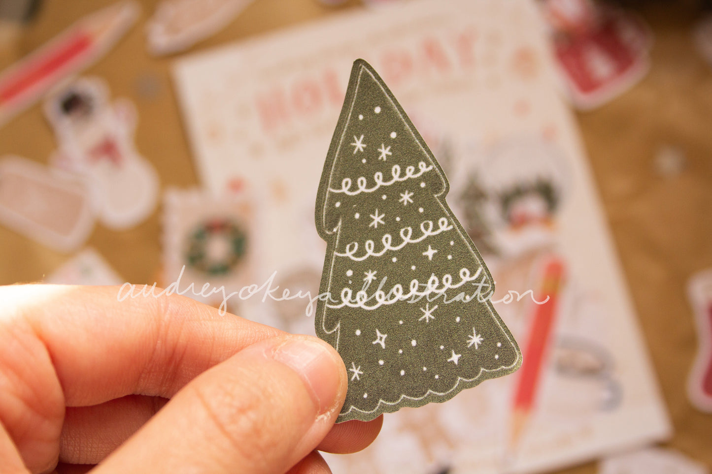 Holiday Christmas Die-Cut Sticker Flakes