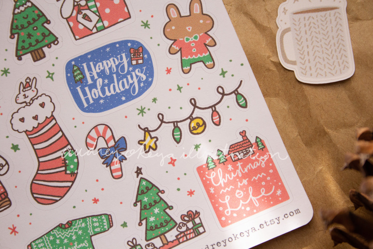 i friggin love Christmas Sticker Sheet | Holiday Sticker Sheet