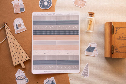 Calm Winter Holiday Christmas Sticker Sheets