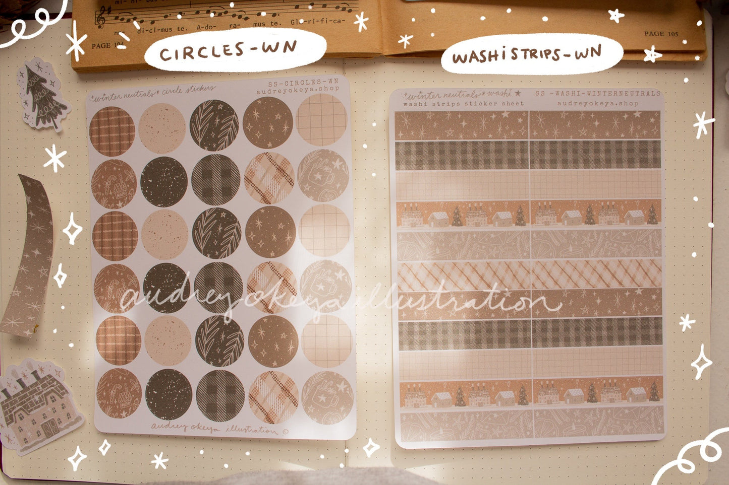 Winter Neutrals Sticker Sheets