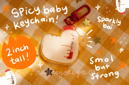Spicy Baby Chicken Keychain
