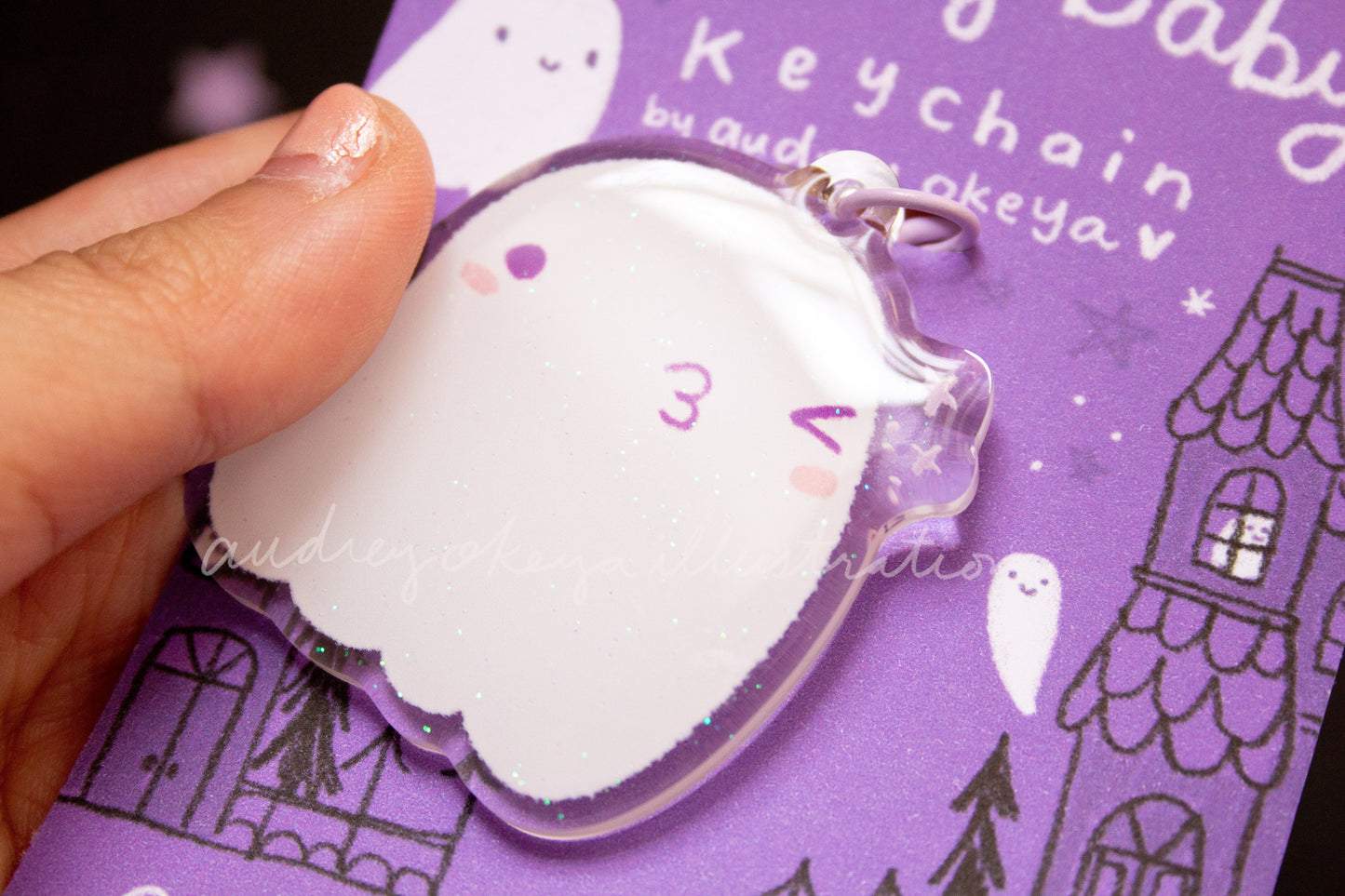 Ghost Spooky Baby Keychain