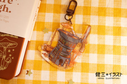 Coffee Hot Spring Keychain
