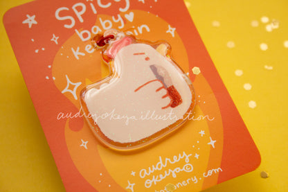 Spicy Baby Chicken Keychain