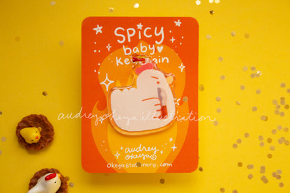 Spicy Baby Chicken Keychain