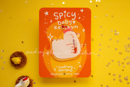 Spicy Baby Chicken Keychain