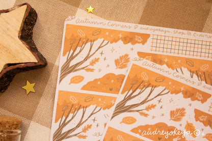 Autumn Corner Sticker Sheet | Grove Corner Sticker Sheet