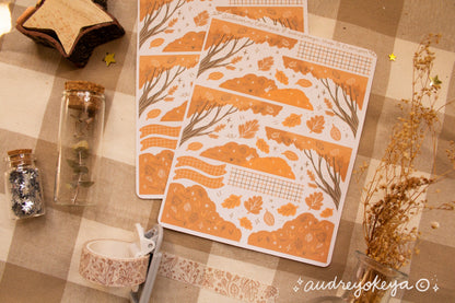 Autumn Corner Sticker Sheet | Grove Corner Sticker Sheet
