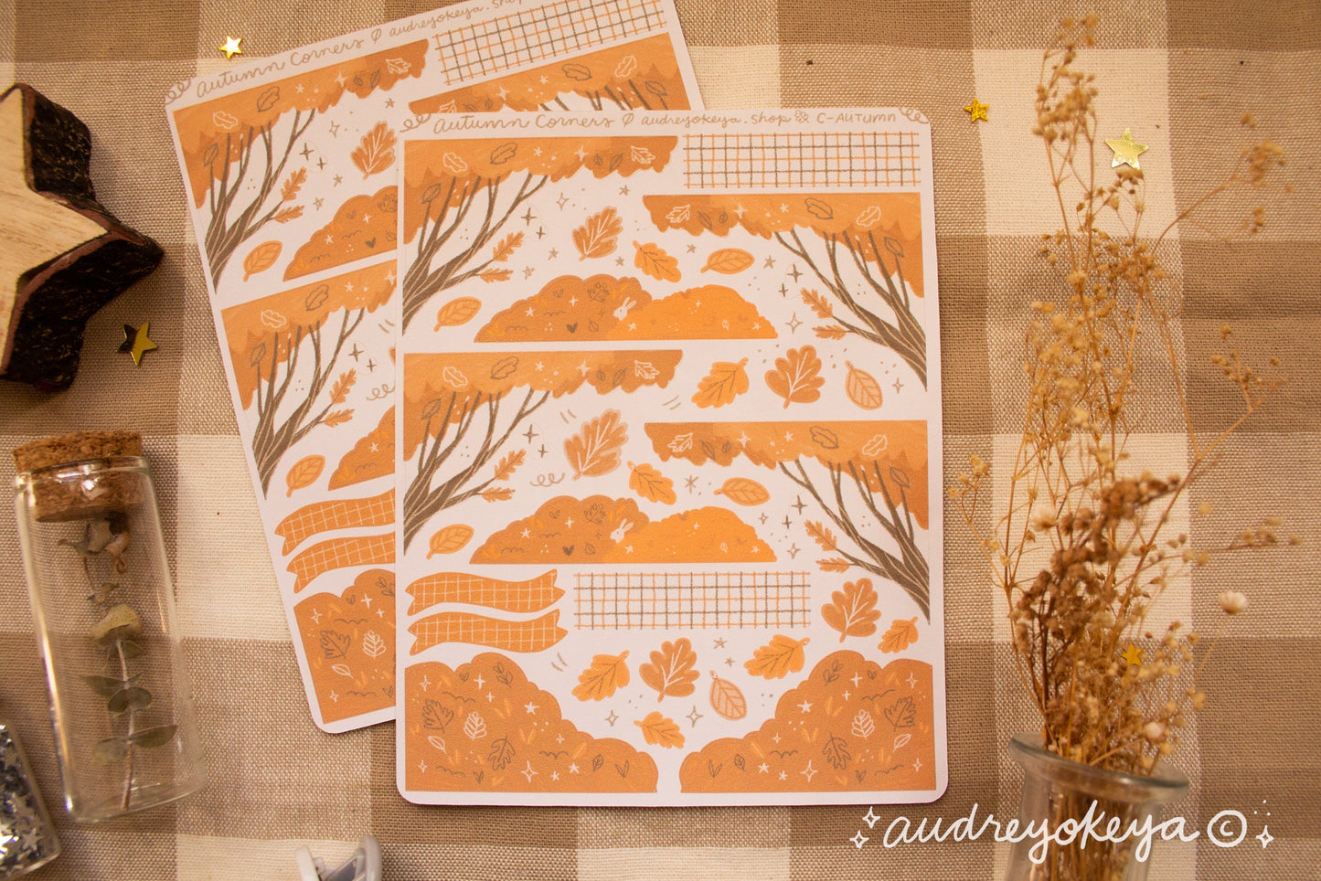 Autumn Corner Sticker Sheet | Grove Corner Sticker Sheet