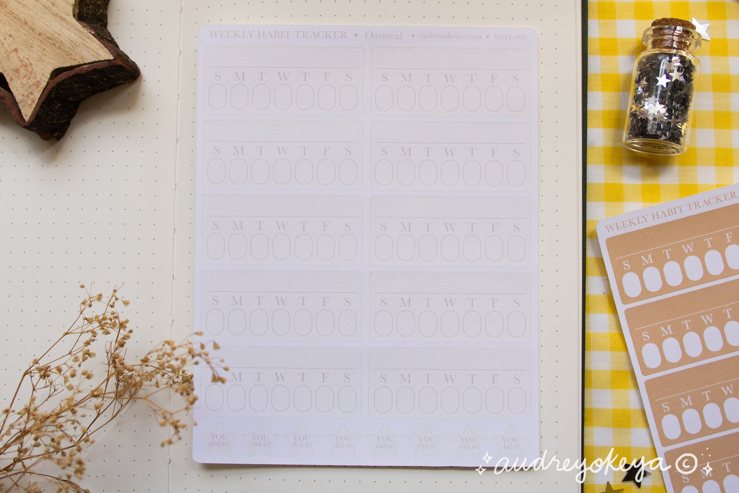 Weekly Habit Tracker Sticker Sheets | 13 Different Colors