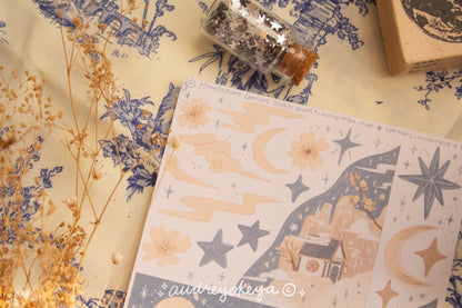 Mid Autumn Moon Lantern Festival Sticker Sheets & Corner Stickers
