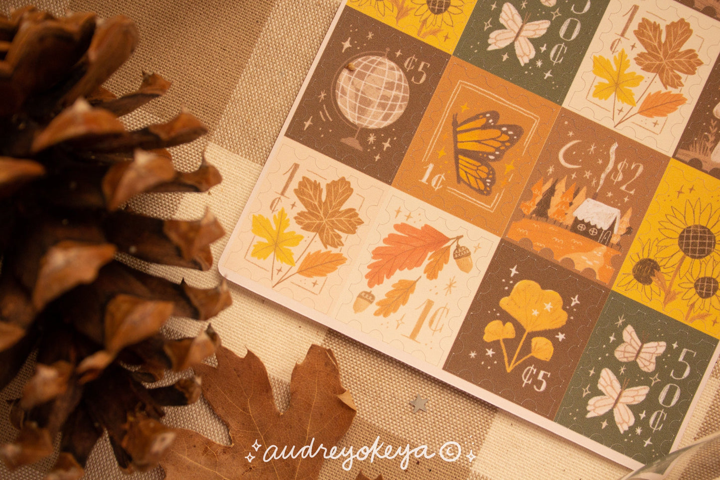 Autumn Stamps Sticker Sheet