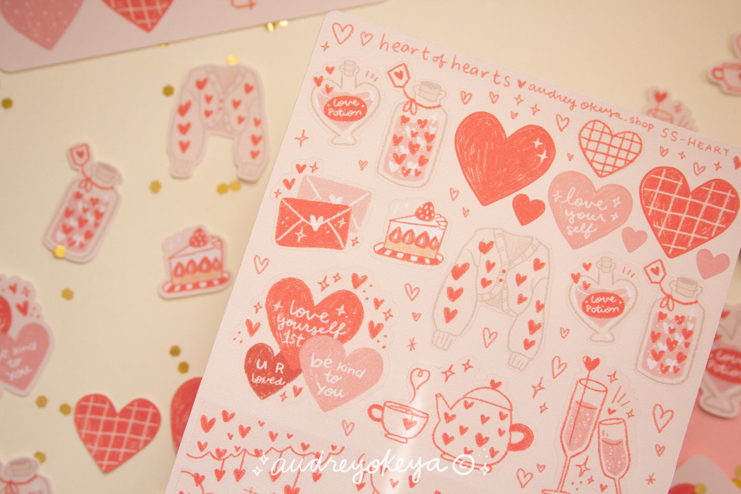 Hearts Stickers / Valentines Stickers