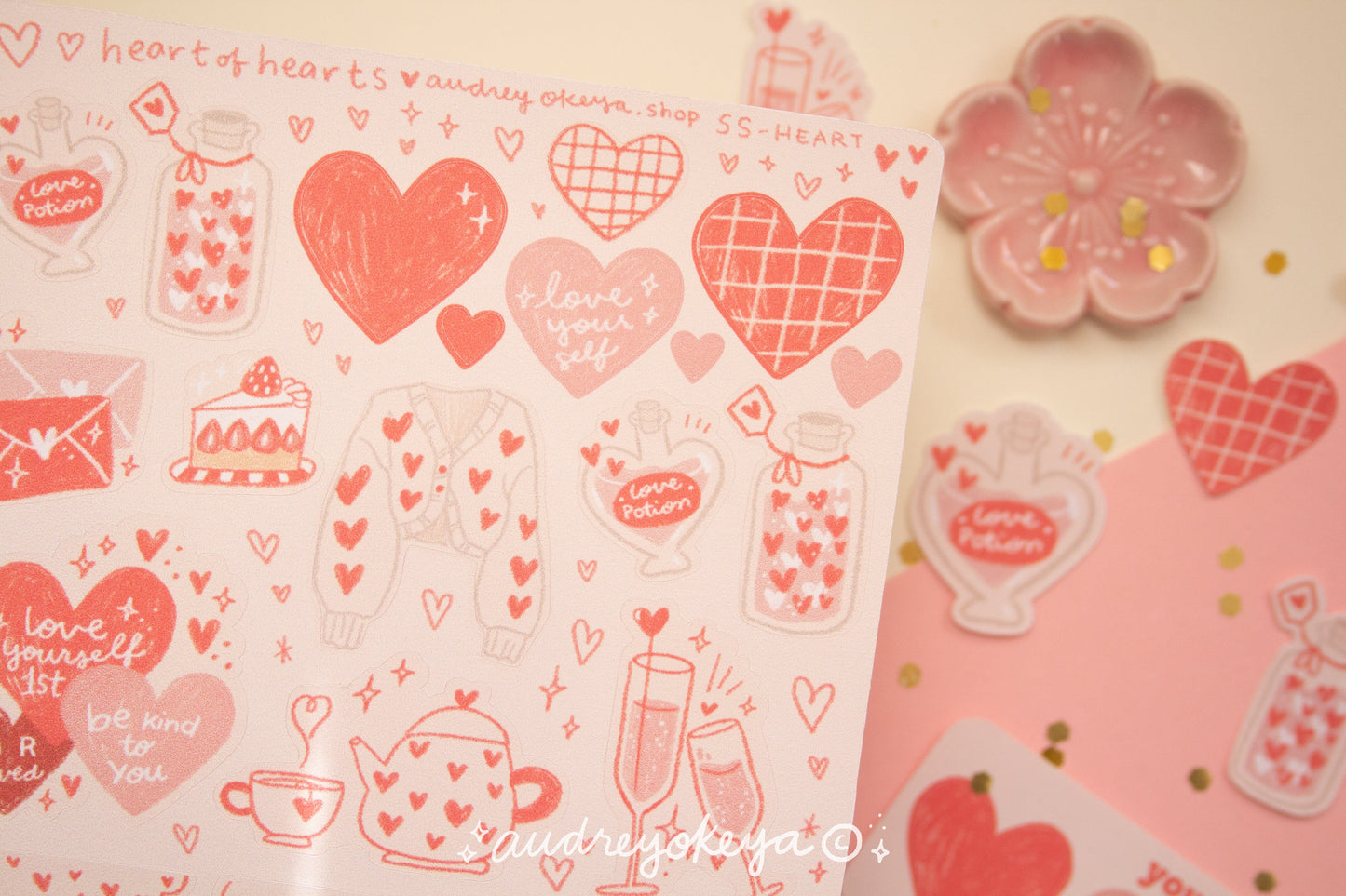 Hearts Stickers / Valentines Stickers