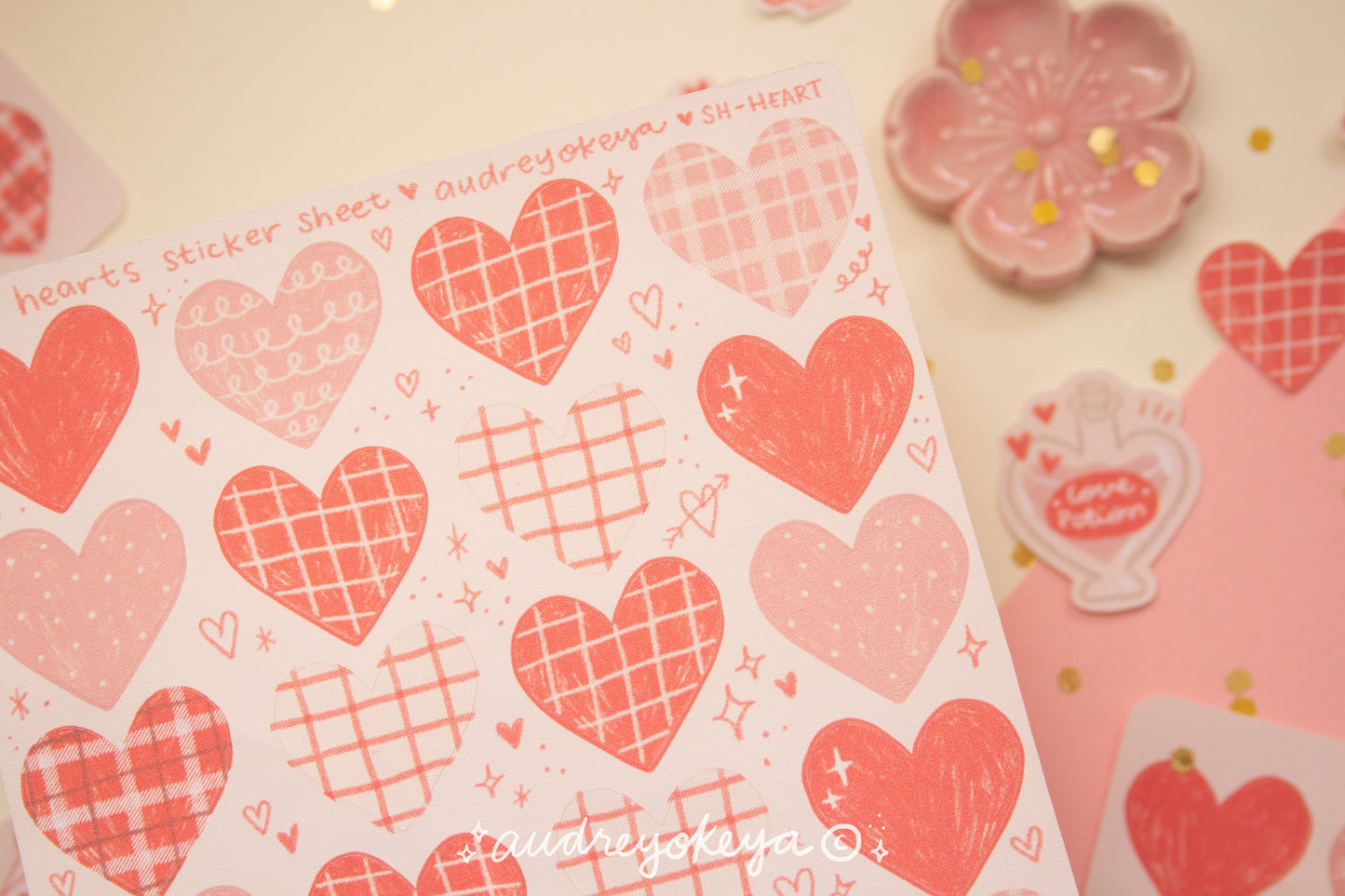 Hearts Stickers / Valentines Stickers