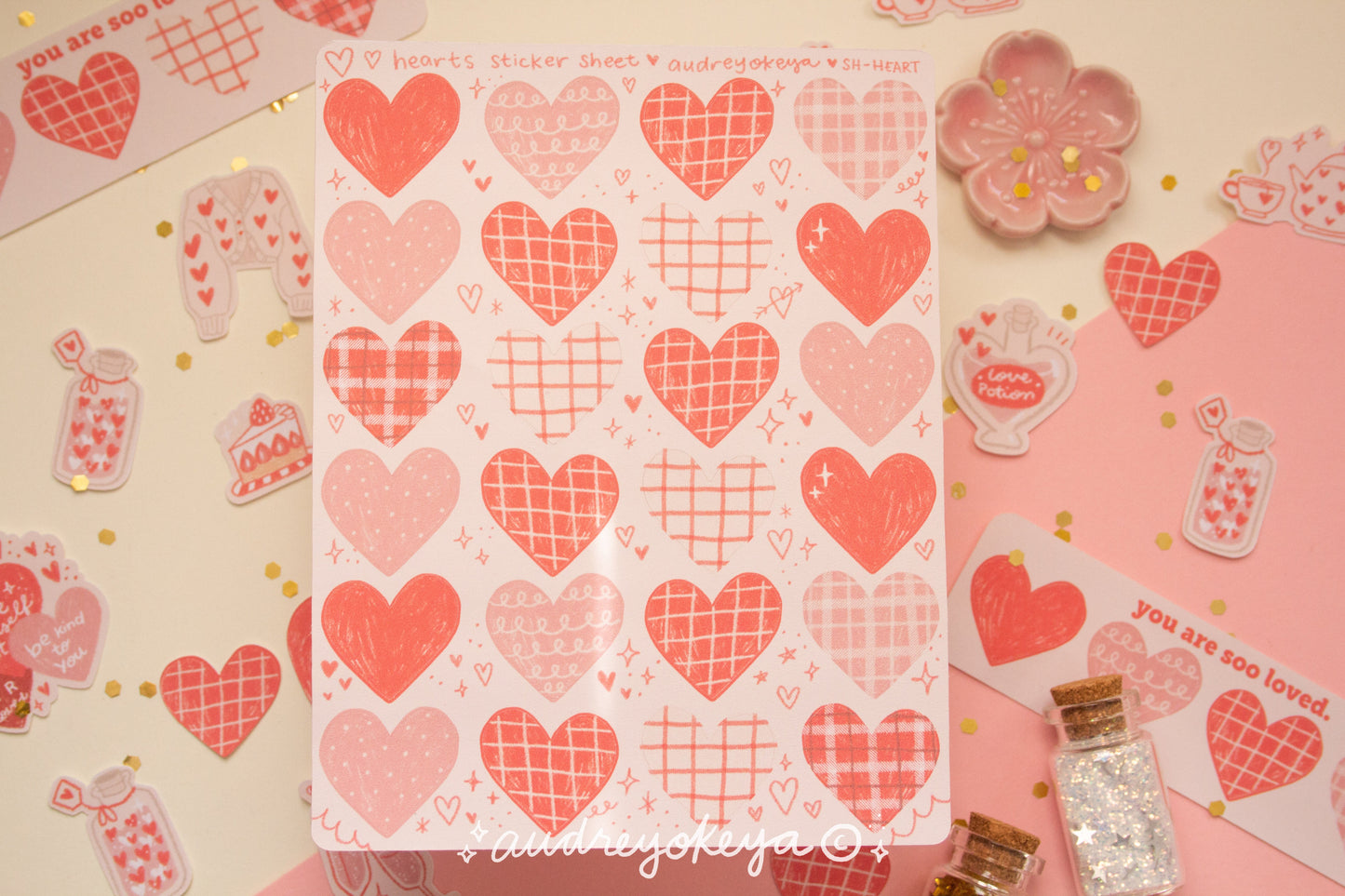 Hearts Stickers / Valentines Stickers