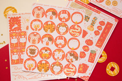 Chinese New Year / Zodiac / Year of the Rabbit Stickers