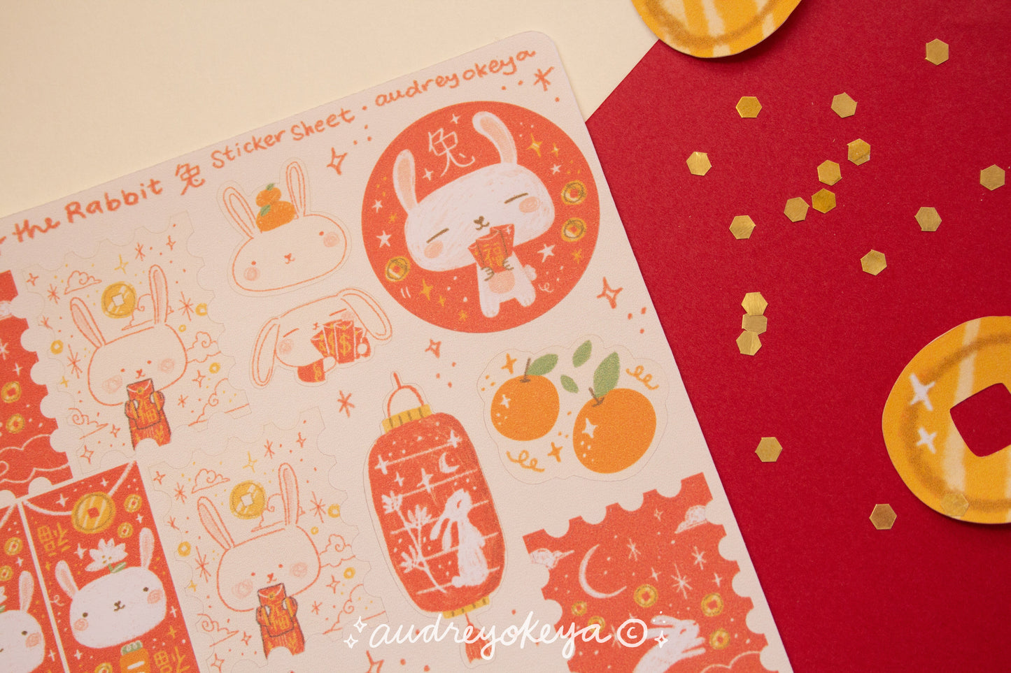 Chinese New Year / Zodiac / Year of the Rabbit Stickers